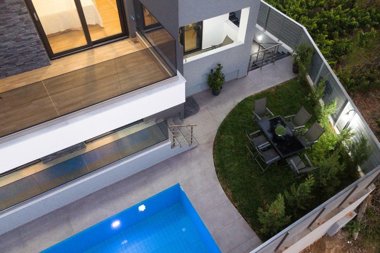 Nisos Villa, Pool & Heated Spawhirlpool, Walking To Beach, By Thinkvilla Sfáka Exterior foto
