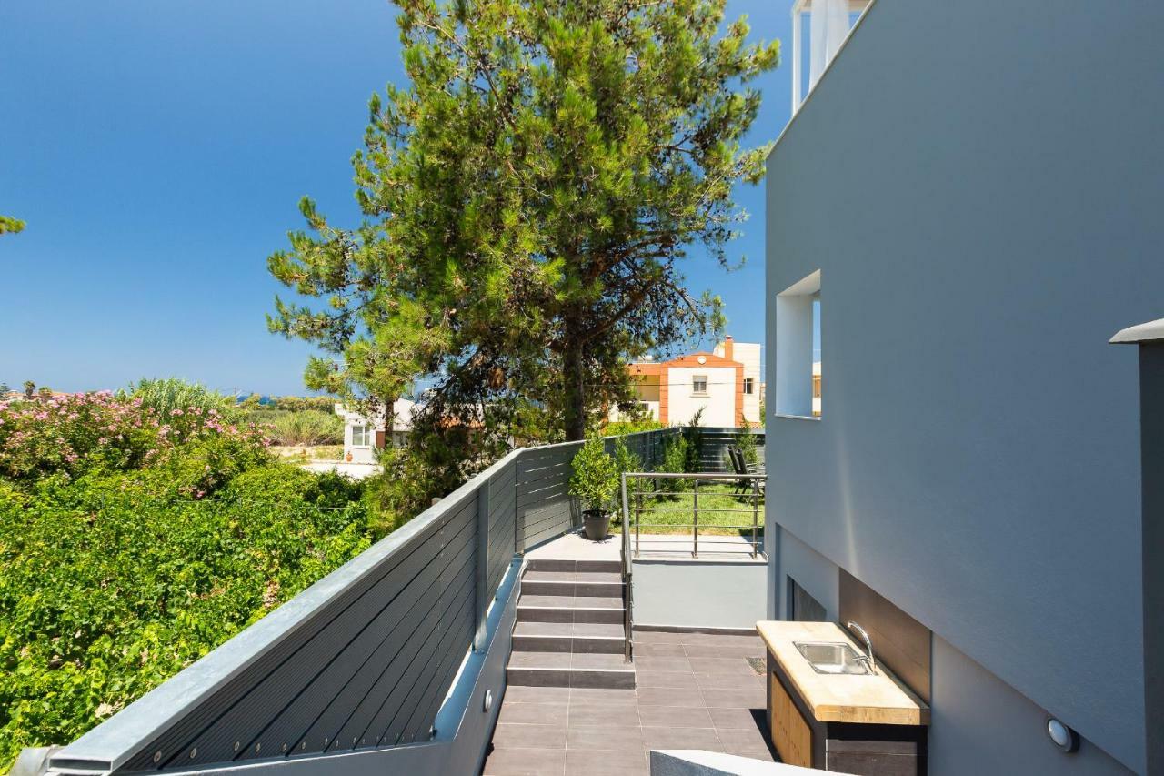 Nisos Villa, Pool & Heated Spawhirlpool, Walking To Beach, By Thinkvilla Sfáka Exterior foto
